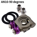 Oil Cooling Adapter Retrofit Oil Cooling Kit Sandwich Panel 360° Rotatable Thermostat Adapter 80° and 90°