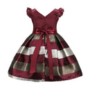 Girls Princess Mermaid Formal Dress Children Birthday Party Tutu Dresses for Kids Bowtie Lace Up Christmas Performance Frock