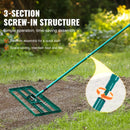 SucceBuy Lawn Leveling Rake 36inchx10inch Heavy-duty Lawn Leveler With 78inch Steel Extended Handle For Garden Golf Lawn Farm