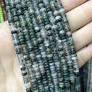 Natural Agates Tiger Eye Chalcedony Jades Stone Round Rondelle Spacer Beads For Jewelry Making Diy Bracelet Accessories 2X4mm