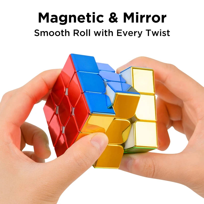 Cyclone Boys Plating 3x3x3 4x4 2x2 Magnetic Magic Cube Toys 3x3 Professional Speed Puzzle Accessories 3×3 4×4 2×2 Cubo Magico