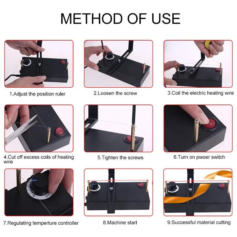 Small Hot Ribbon Cutter Machine DIY Rope Band Craft DIY Plastic Soldering Iron ABS Hot Cutting Ribbon Rope Cutter for Home Use