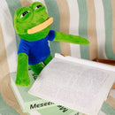 45cm Sad Frog Plush Toy Soft Stuffed Ugly Big Mouth Crying Expression Pepe Frog Dolls Funny Christmas Birthday Gifts