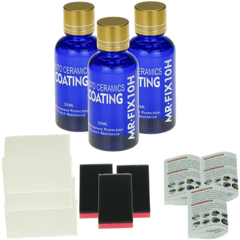 10H Ceramic Coating Polishing Wax Super Hydrophobic Paint Care Durability Anti-Corrosion Plated Crystal Car Liquid Glass Coating