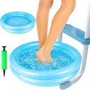Inflatable Foot Bath Footbath Foot Soaking Bath Basin For Swimming Pool To Clean Feet Sturdy Versatile Blue Inflatable Basin