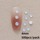 100pcs/Pack White Opal Drop Heart Mixed Shaped Resin Rhinestone Fancy Style Shiny 3D Manicure Nail Art Decoration Charms Jewelry