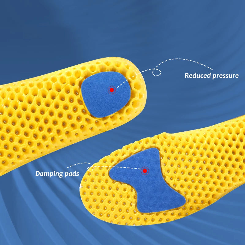 Memory Foam Insoles Sport Support Running Insert Mesh Deodorant Breathable Cushion For Feet Man Women Orthopedic Soles