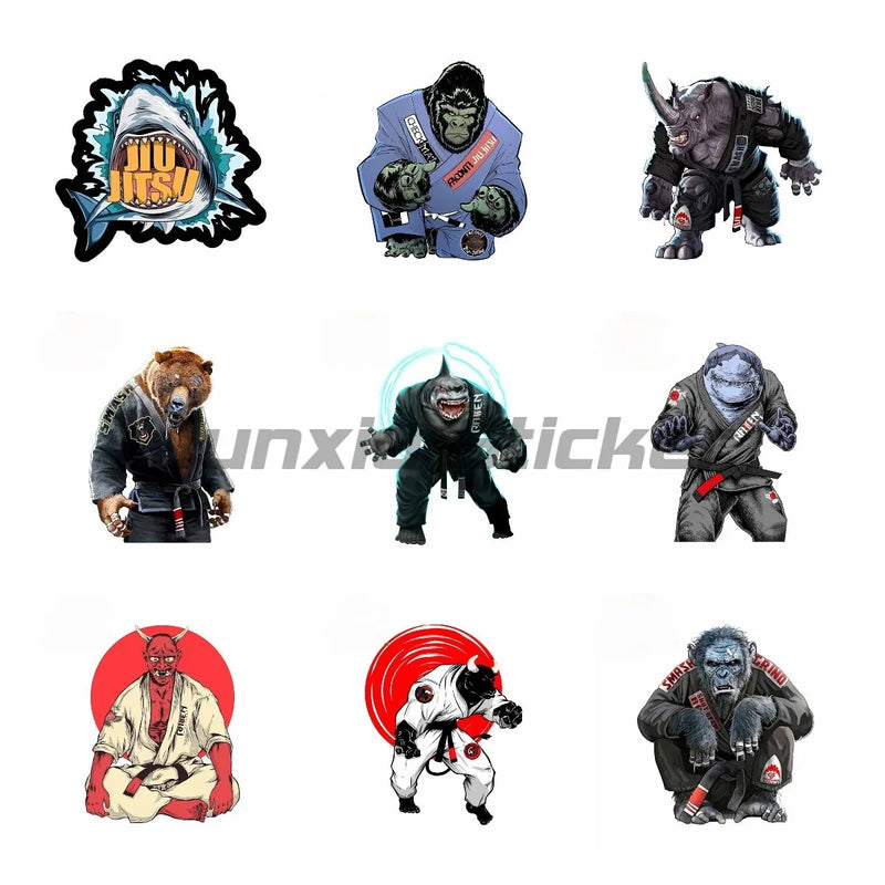 Jiu Jitsu Chimp Soft Art Vinyl Stickers SUV Fine Window Decal Custom Print Decor