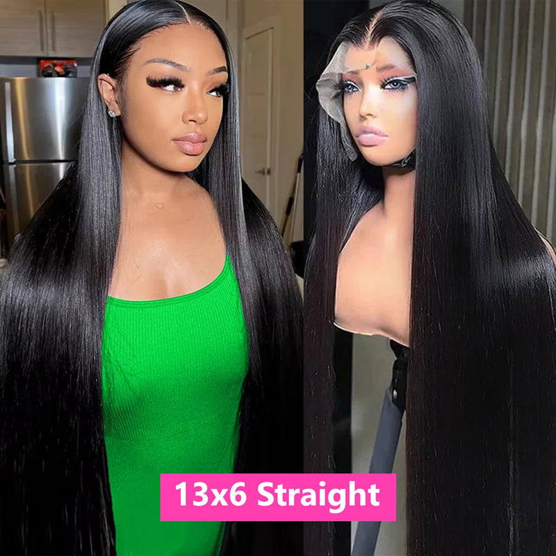 Bling Hair Brazilian Straight 13x4 Transparent Lace Front Human Hair Wigs For Black Women 13x6 Lace Frontal Wig Pre Plucked