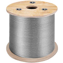 SucceBuy 152M/500Ft Wire Rope 316 Stainless Steel Strong Tension Soft Fishing Lifting Cable 7*7 Clothesline 1.5MM-3.2MM Diameter