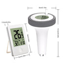 Digital Floating Swimming Pool Thermometer Wireless Pool Thermometer with Indoor Temperature Monitor Clock for Hot Tub Aquarium