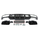 For Mercedes W213 E200 E300 2016-2020 AMG Carbon Style Rear Diffuser with Tailpipe