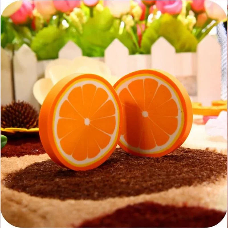 1pc/ packCute Fresh Fruit design eraser Kawaii Watermelon Orange Kiwifruit erasers students' gift prize office school supplies