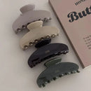 1pc Korean ins autumn/winter Maillard hair clip gold label chocolate brown hair clip shark clip large