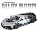 1:18 Benzs One Alloy Sports Car Model Diecasts Metal Concept Racing Vehicles Car Model Sound and Light Simulation Kids Toys Gift