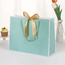 10pcs/lot High Quality Pretty Pink Gift Bag Gift Box Ornament Pajama Book Black Handle With Ribbon Paper Box Bag Kraft Packaging