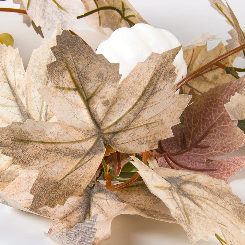 Fall Maple Leaf Garland with Artificial Autumn Pumpkin Pine Cone Berry Vines Garland for Thanksgiving Halloween Party home Decor