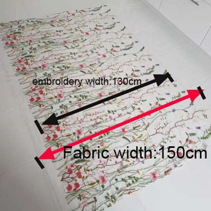 African Tulle Mesh Lace Fabric Embroidered for Dress,Diy Wedding Floral Curtain Sewing Patchwork Material Cloth,Width130cm