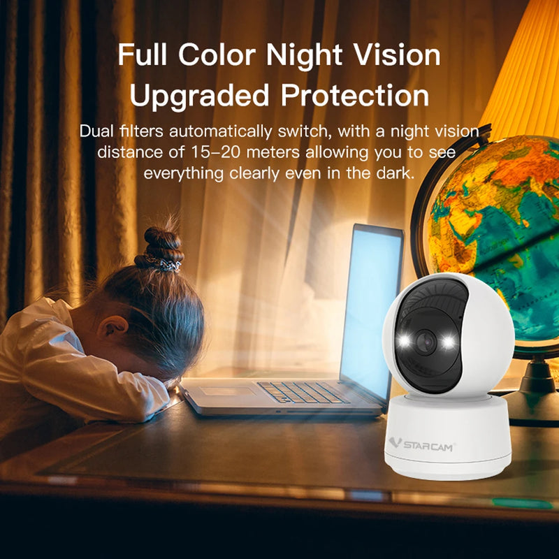 Vstarcam 5MP Home IP Camera Smart Video Camera With AI Humanoid Detection 5Ghz Wifi Full Color Night Vision Child safety Camera