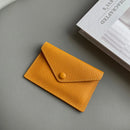 Custom Letters Soft Leather High-end Ultra-thin INS Style Mini Envelope Card Holder Wallet Simple ID Wallet Coin Purse