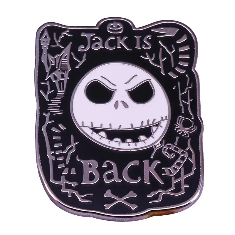 The Nightmare Before Christmas Pin Halloween Pumpkin Pin Badge Women's Brooch Jeans Brooches Enamel Clothing Jewelry Accessories