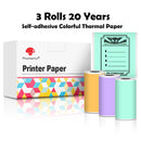 Phomemo 3 Rolls Self-adhesive Transparent Sticker Thermal Paper for T02 M02X Label Sticky DIY Photo Texts Study Notes Printing