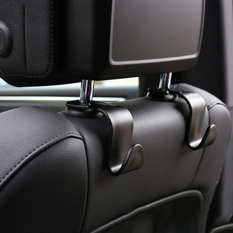 Universal Car Seat Hook Rear Interior Portable Hanging Bag Holder Storage Bag Wallet Cloth Decorative Ornaments Storage1/2/4Pcs