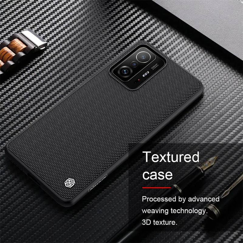 For Xiaomi 11T /11T Pro Case NILLKIN Textured Nylon Fiber Case Material Weaving Back Cover For Xiaomi Mi 11T Pro Phone Housing