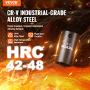 VEVOR 3/8" Drive Impact Socket Set 29Piece Shallow Socket SAE 3/8"-1" and Metric 8-22mm 6 Point CR-V Alloy Steel for Auto Repair