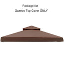 3x3m Canopy Replacement Top Canopy Cover Replacement 118"x118" Double Tiered Gazebo Covers for Yard Patio Garden Canopy Sunshade
