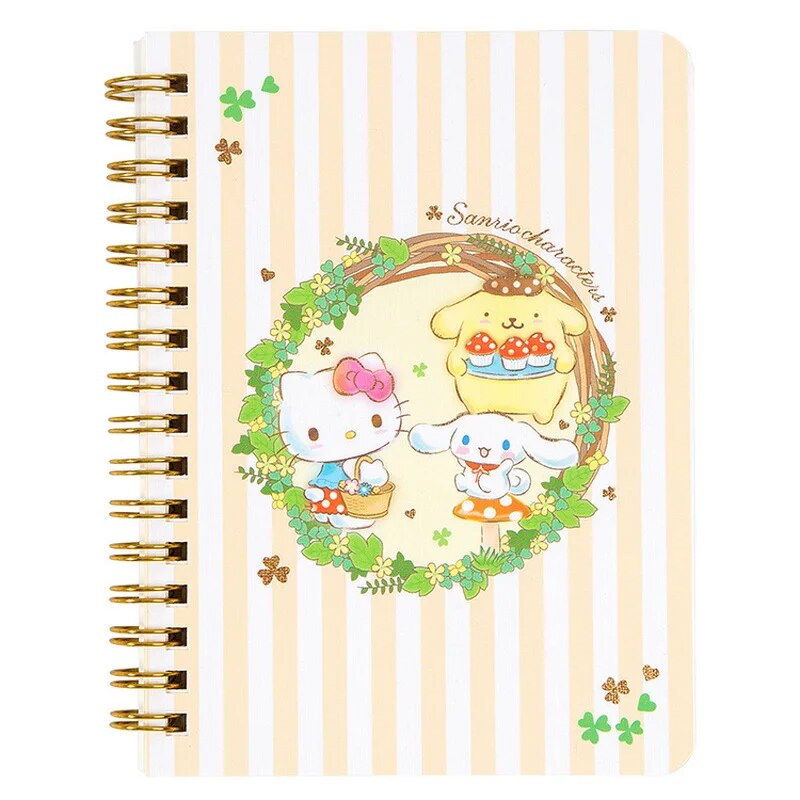 Sanrio Stationary Coil Notebook Cartoon Hello Kitty A6 Diary Notebook Note Pad Student Office Learning Supplies Wholesale