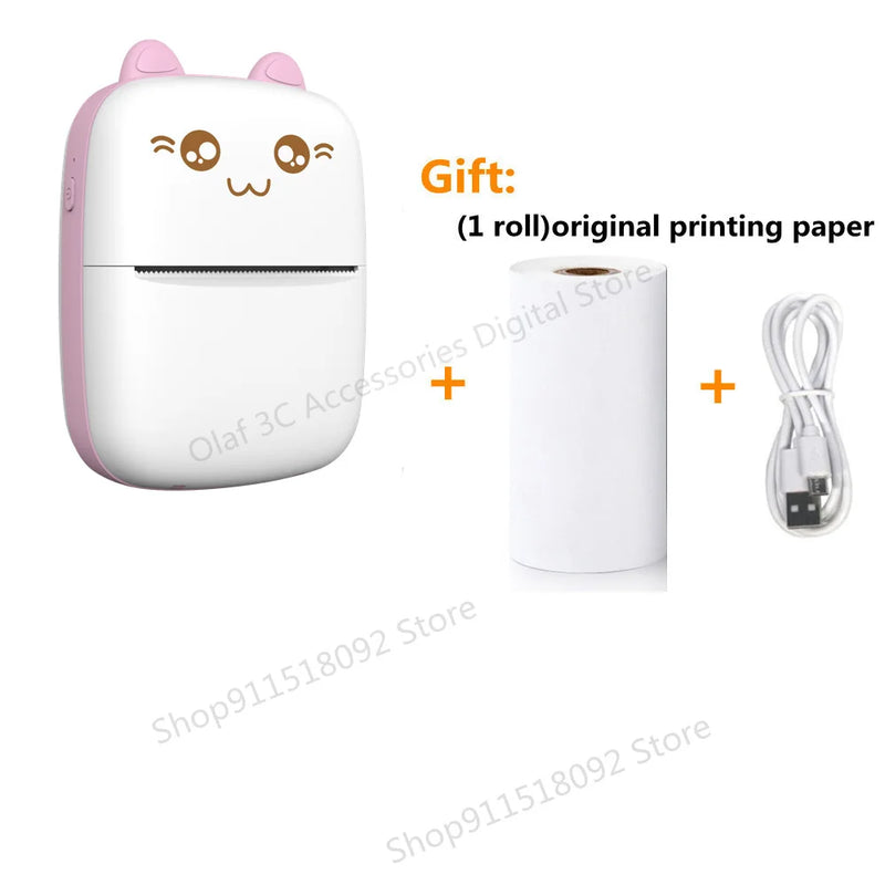 NEW Mini Portable Printer Thermal Adhesive Label Printers Photo Sticker Impresora Portátil Inkless Print For Mobile IOS Android