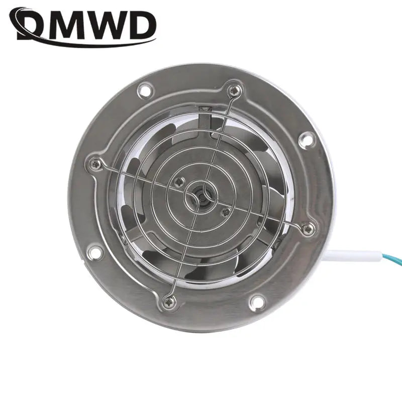 DMWD 4 inch Exhaust Fan Bathroom Pure copper motor Extractor Ventilation 4" Kitchen Toilet Wall Ventilator Inline Pipe Duct Fan