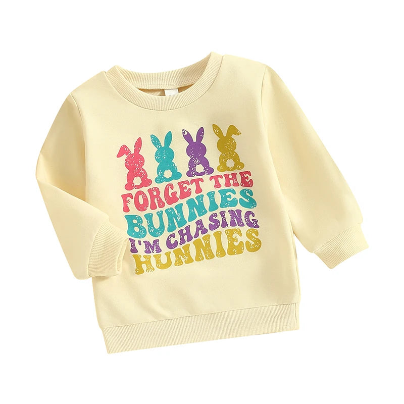 Adorable Toddler Boys Girls Hoodies Easter Outfits Soft Fleece Embroidered Sweaters Long Sleeve Children s Spring Clothing Cute