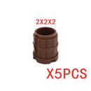 MOC Building Blocks Figures Accessories Cash Dollar Coin Bag Model Gold Silver Bar Colored Diamond Treasure Box Series Coffer