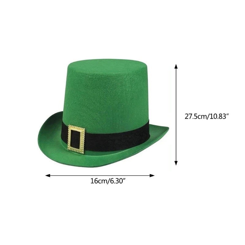 Patrick Day Irish Festival Hat Green Leprechaun Top Supplies for Home Festival Party Cosplay Costume Props wholesales