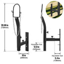 SucceBuy Goat Sheep Stand 51x23in Livestock Stand Metal Livestock Milking and Shearing Stand 21" to 33" Adjustable Height White