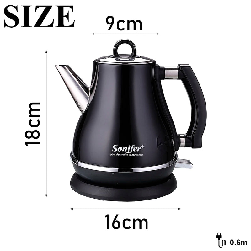 1.2L Colorful 304 Stainless Steel Electric Kettle 1500W Household 220V Quick Heating Electric Boiling Tea Pot Sonifer