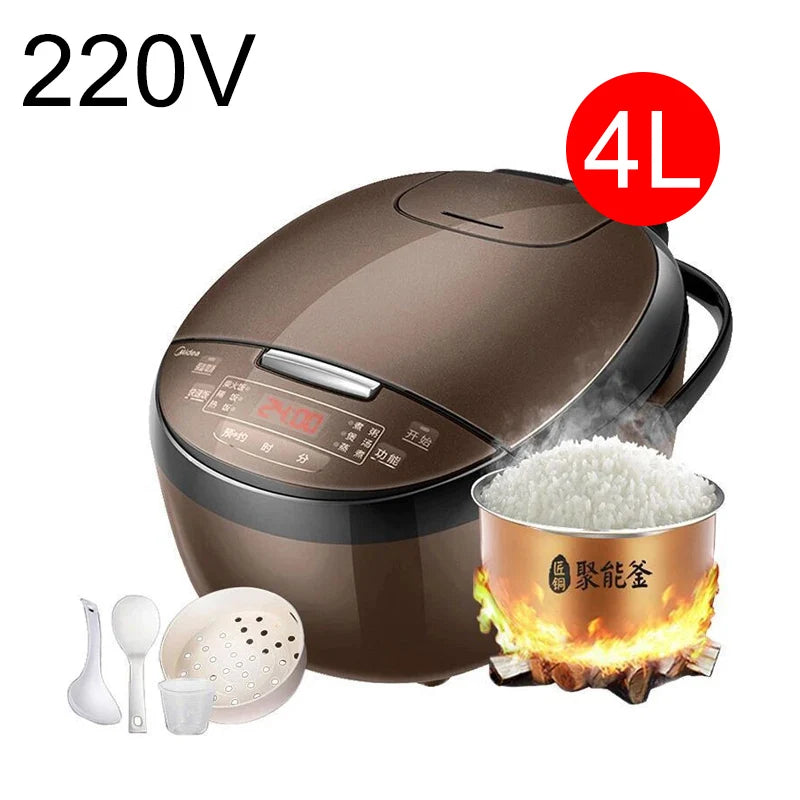 Midea rice cooker household 4L multifunctional mini rice cooker available for 2-4 people with intelligent appointment