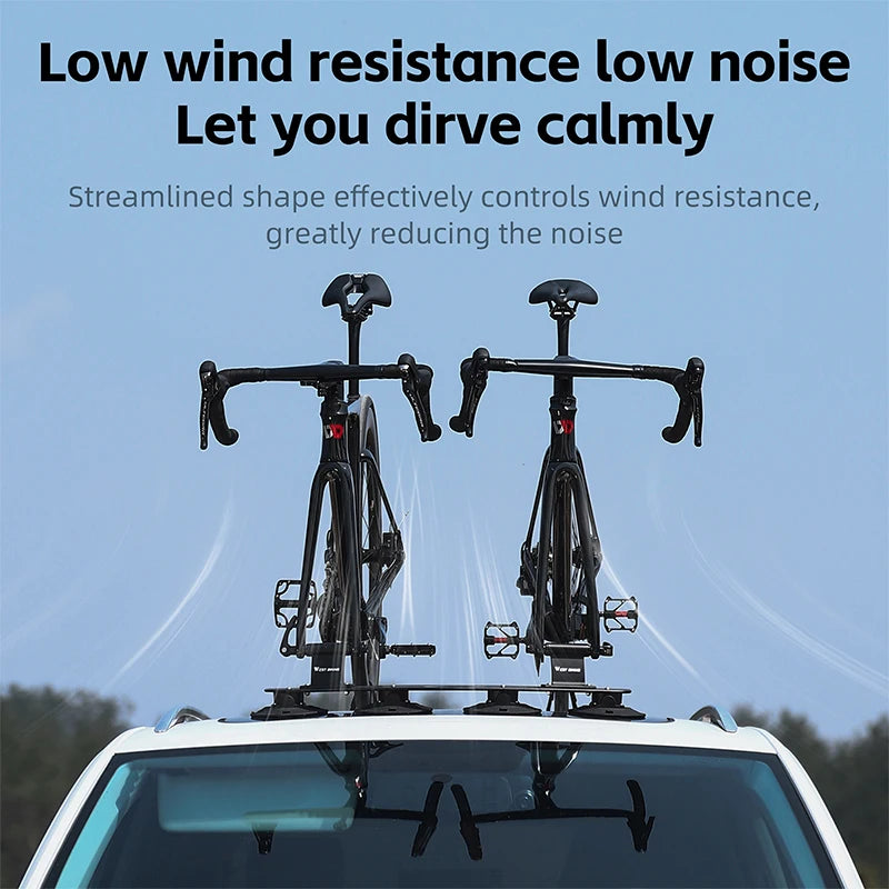 WEST BIKING Car Roof Vacuum Suction Cup Bicycle Racks Cycling Tour MTB Road Bike Quick Release Car Carrier Top Parking Racks