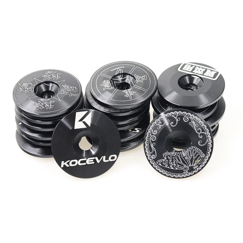 KOCEVLO Bicycle Headset top Cap Aluminum Alloy Bike Stem 28.6mm 1 1/8" Steerer Fork Tube Headset Cap Cover