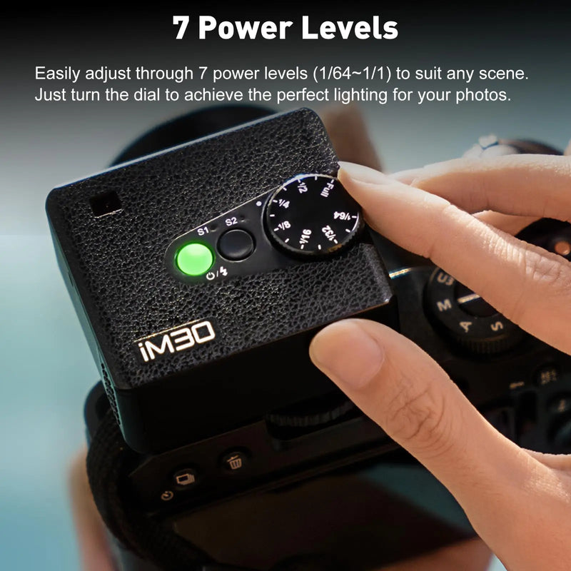 【Do Brasil】Godox iM30 Mini Camera Flash for Canon Fuiji f1-230 Sony zv1 zve10 Ricoh gr3 Nikon Panasonic Olympus Pentax Cameras