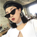 Vintage Triangle Cat Eye Women Sunglasses Personality PC Frame Resin Lens Travel Eyewear Fishing Glasses Riding Glasses Goggles