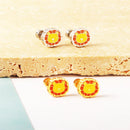 LUXUSTEEL Lovely Coloful Animal Stud Earrings For Girls Stainless Steel Anti-allergy Rabbit Penguin Dog BFF Jewelry Gifts