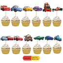 Cars Party Decoration Latex Balloon Happy Birthday Sticker Spieal Baby Shower Cupcaketopper Cake Flag Honeycomb Children