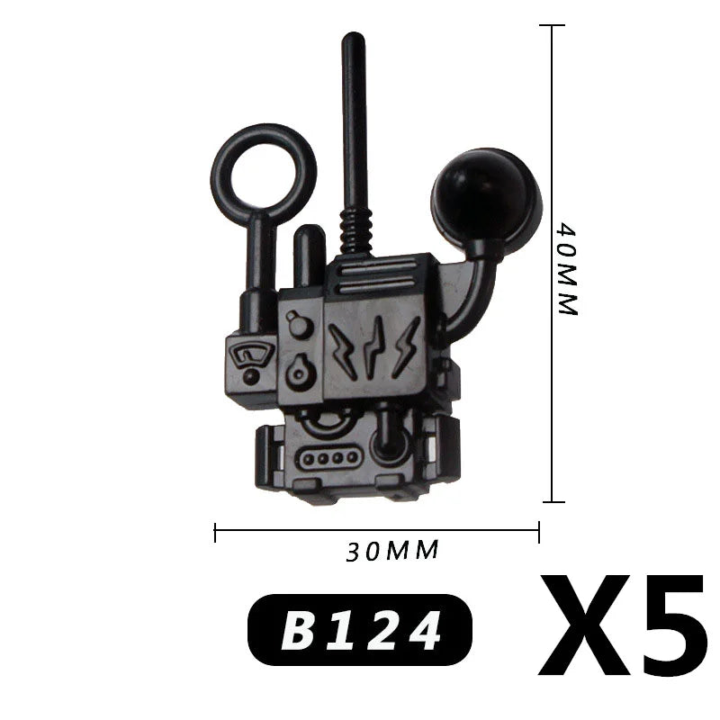 MOC Medieval Accessories Building Blocks Military Soldiers Shoulders Armor Blaster Helmets Weapons War Bricks Children Toys B038