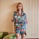 [Pink Dessert Dog] Summer Short-sleeved Pajamas Women's Ice Silk Thin Loose Large Size Home Clothes Two-piece Suit