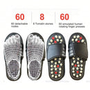 A Pair Of Acupoint Massage Slippers For Both Men And Women, Chinese Style Acupoint  Rotating Foot Massage Shoes, Unisex Style