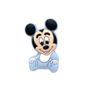 1/3/10pcs Silicone Teether Cartoon Disney Mickey Head Animal Food Grade DIY Baby Teething Teether Toy Accessories Ring