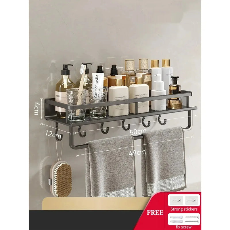 Toilet Storage Rack Punch-Free Washstand Light Luxury Bathroom Wall-Mounted Toilet Toilet Wall Storage Shelf